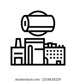 pulp mill paper line icon vector. pulp mill paper sign. isolated contour symbol black illustration