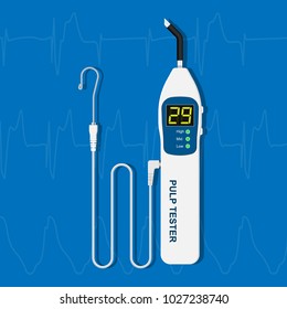 pulp tester medical lab oral pain tool teeth ache aid gum probe check meter care saliva pulpal clinic device health display digital current periodontal examine chronic symptom nerve root anesthesia