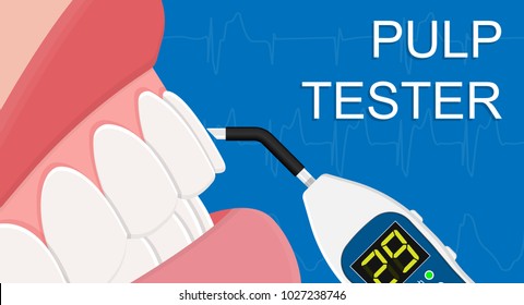 pulp tester medical lab oral pain tool teeth ache aid gum probe check meter care saliva pulpal clinic device health display digital current periodontal examine chronic symptom nerve root anesthesia