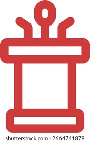 Diseño de icono de estilo duotono de púlpito