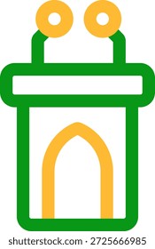 Kanzel duotone Stil Symbol Design