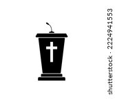 pulpit icon, pulpit vector sign symbol
