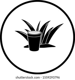 pulque mexican beverage vector symbol