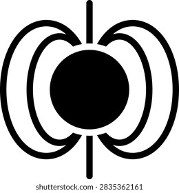 Pulsar glyph icon illustration vector