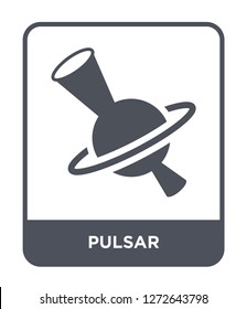 pulsar icon vector on white background, pulsar trendy filled icons from Astronomy collection, pulsar simple element illustration
