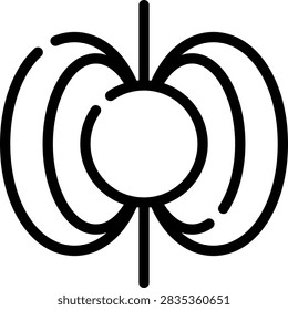 Pulsar line icon illustration vector