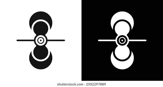 pulsar star icon logo set vector