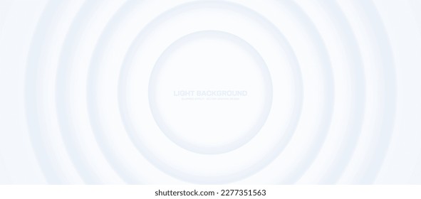 Pulsating Blurred Circles Vector Vibrant Dynamic White Wide Abstract Background. Interplay of Light and Movement Perfect for Hi-Tech or Business Projects. Energy and Innovation Futuristic Abstraction