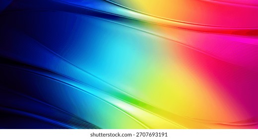 Pulsating neon lights ripple in vibrant waves of color. Neon gradient illusion. Visual rave of futuristic gradient flowing through glass lines with dynamic neon energy perfect for modern digital vibes