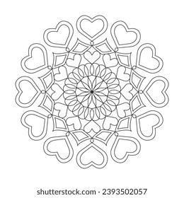 Pulsating Patterns Children  mandala coloring book page for kdp book interior. Peaceful Petals, Ability to Relax, Brain Experiences, Harmonious Haven, Portraits, Blossoming Beauty mandala design.