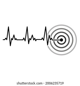 Pulsation, Wave Icon, Earthquake Sign, Rate Symbol