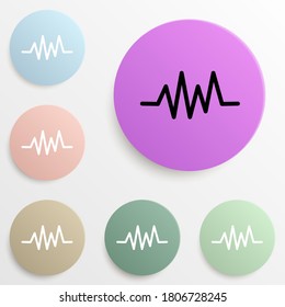 pulse badge color set. Simple glyph, flat vector of web icons for ui and ux, website or mobile application