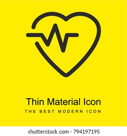 Pulse bright yellow material minimal icon or logo design