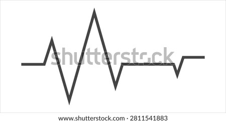 Pulse button vector icon on trendy light grey background.
