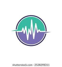 Pulskardiogramm EKG Medicare Logo Template Illustration Design