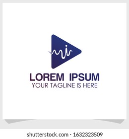 pulse care icon logo design template, medical logo design vector
