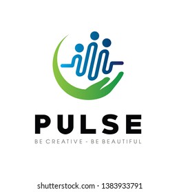 Pulse Care logo template designs vector