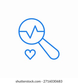 Vector de signo de icono de comprobación de pulso
