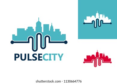 Pulse City Logo Template Design Vector, Emblem, Design Concept, Creative Symbol, Icon