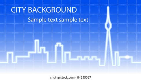 Pulse of a city, seamless background. Space for your text. EPS10 vector format