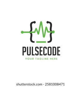 Pulse Code Logo Template Design Vector, Emblem, Design Concept, Creative Symbol, Icon. beat pulse logo icon. Pulse Check Logo Template Design Vector, Emblem, Design Concept, Creative Symbol, Icon