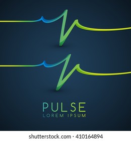Pulse : Colorful Wavy Lines : Vector Illustration