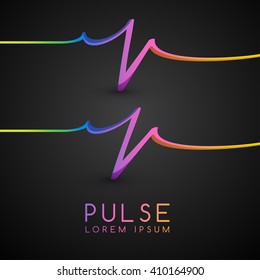 Pulse : Colorful Wavy Lines : Vector Illustration