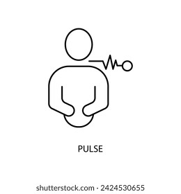 pulse concept line icon. Simple element illustration.pulse concept outline symbol de sign.