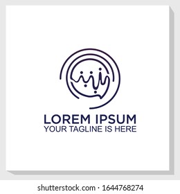 Design-Vektorillustration für das Logo der Pulsberatung, Inspiration für das Design des medizinischen Logos
