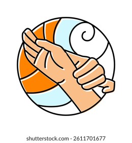 pulse diagnosis ayurveda color icon vector. pulse diagnosis ayurveda sign. isolated symbol illustration
