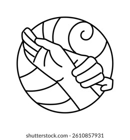 pulse diagnosis ayurveda line icon vector. pulse diagnosis ayurveda sign. isolated contour symbol black illustration