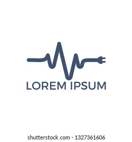 Pulse electrical logo design. Electrical logo design concept.