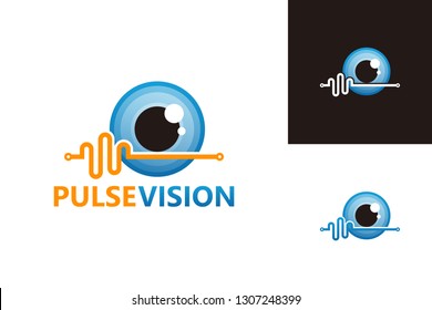 Pulse Eye Logo Template Design Vector, Emblem, Design Concept, Creative Symbol, Icon