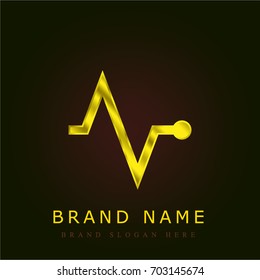 Pulse golden metallic logo