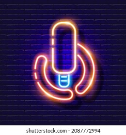 Pulse Halogenlampe für Studio-Flash Neon Symbol. Foto- und Videokonzept. Vektorgrafik für Design, Website, Dekoration, Online-Shop