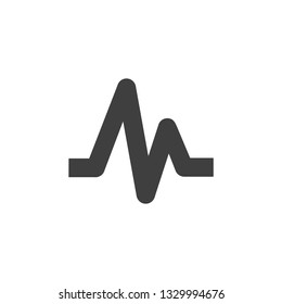 Pulse hearbeat medical icon simple flat illustration