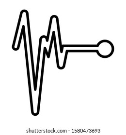 pulse heart beat line icon vector