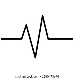 pulse heart beat line icon vector