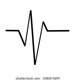 pulse heart beat line icon vector