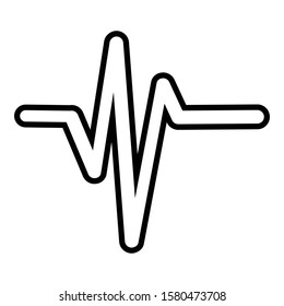 pulse heart beat line icon vector