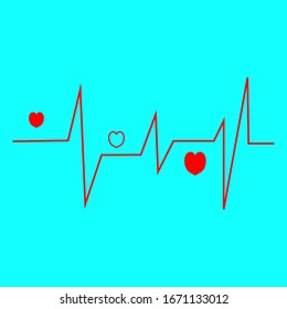 Puls mit einem linearen Herzschlag Symbol. Modernes Logo-Konzept für Pulse für Gesundheit und Medizin. Stockillustration für Vektorillustrationen einzeln auf weißem Hintergrund.