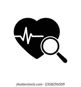 pulse heart check up icon vector health cardiology clinic logo