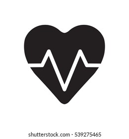 pulse heart Icon Vector Illustration