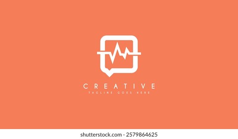 Pulse heart logo design vector inspiration.