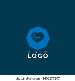 Pulse heart Logo Template Design.pulse icon