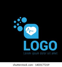Pulse heart Logo Template Design.pulse icon