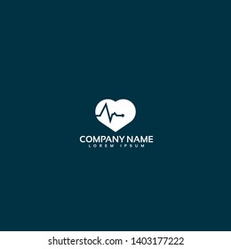 Pulse heart Logo Template Design.pulse icon