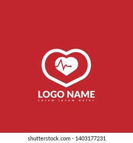 Pulse heart Logo Template Design.pulse icon