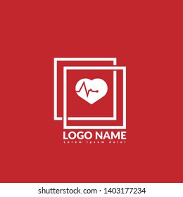 Pulse heart Logo Template Design.pulse icon