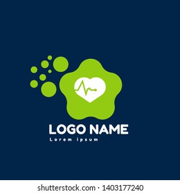 Pulse heart Logo Template Design.pulse icon